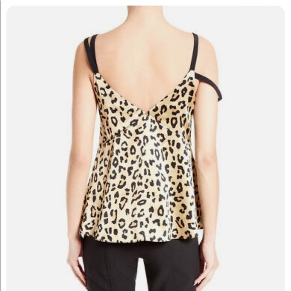 Cinq a Sept • XS Silk leopard print top - so sexy! Strappy - Picture 2 of 7